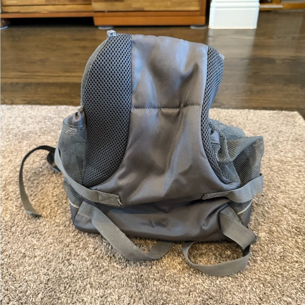 Outward hound front Gray Drawstring Backpack dog carrier
